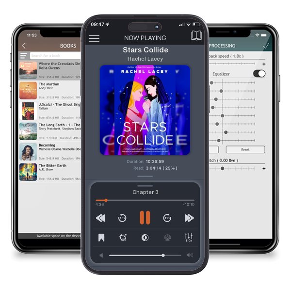Download fo free audiobook Stars Collide by Rachel Lacey and listen anywhere on your iOS devices in the ListenBook app.