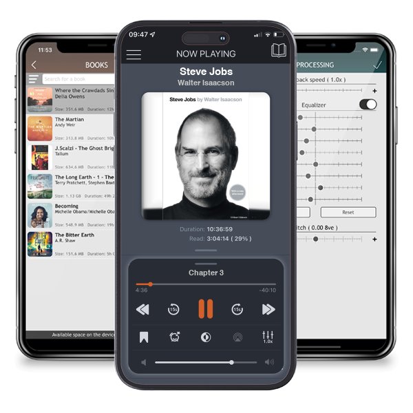Download fo free audiobook Steve Jobs by Walter Isaacson and listen anywhere on your iOS devices in the ListenBook app.