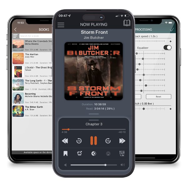 Download fo free audiobook Storm Front by Jim Butcher and listen anywhere on your iOS devices in the ListenBook app.