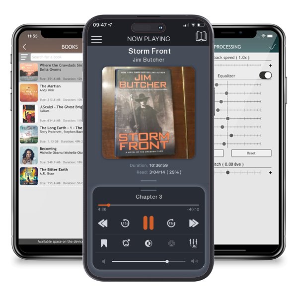 Download fo free audiobook Storm Front by Jim Butcher and listen anywhere on your iOS devices in the ListenBook app.