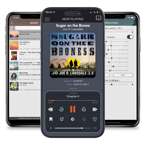 Download fo free audiobook Sugar on the Bones by Joe R. Lansdale and listen anywhere on your iOS devices in the ListenBook app.