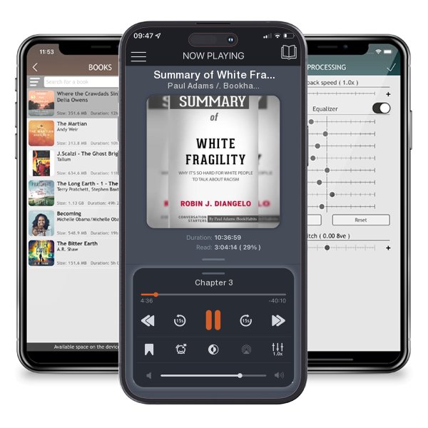Download fo free audiobook Summary of White Fragility by Robin J. DiAngelo: Conversation Starters by Paul Adams /. Bookhabits and listen anywhere on your iOS devices in the ListenBook app.