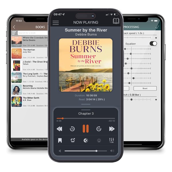 Download fo free audiobook Summer by the River by Debbie Burns and listen anywhere on your iOS devices in the ListenBook app.