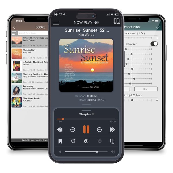 Download fo free audiobook Sunrise, Sunset: 52 Weeks of Awe and Gratitude by Kim Weiss and listen anywhere on your iOS devices in the ListenBook app.
