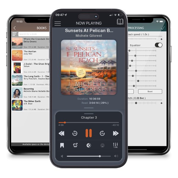Download fo free audiobook Sunsets At Pelican Beach LARGE PRINT (Pelican Beach Series Book 2) (Large Print / Paperback) by Michele Gilcrest and listen anywhere on your iOS devices in the ListenBook app.