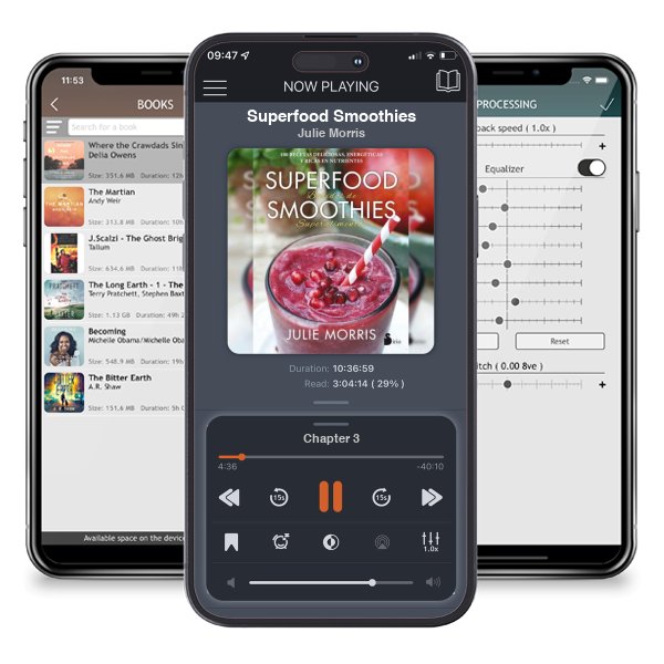 Download fo free audiobook Superfood Smoothies by Julie Morris and listen anywhere on your iOS devices in the ListenBook app.