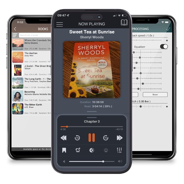 Download fo free audiobook Sweet Tea at Sunrise by Sherryl Woods and listen anywhere on your iOS devices in the ListenBook app.