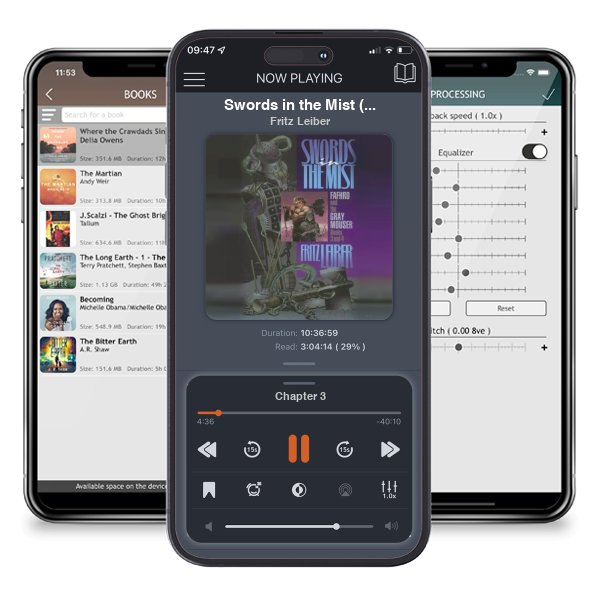 Download fo free audiobook Swords in the Mist (Fafhrd and the Gray Mouser, #3) by Fritz Leiber and listen anywhere on your iOS devices in the ListenBook app.