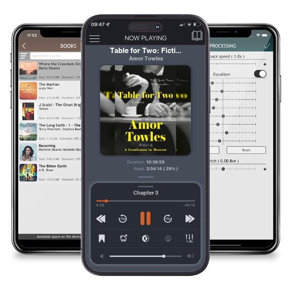 Download fo free audiobook Table for Two: Fictions by Amor Towles and listen anywhere on your iOS devices in the ListenBook app.