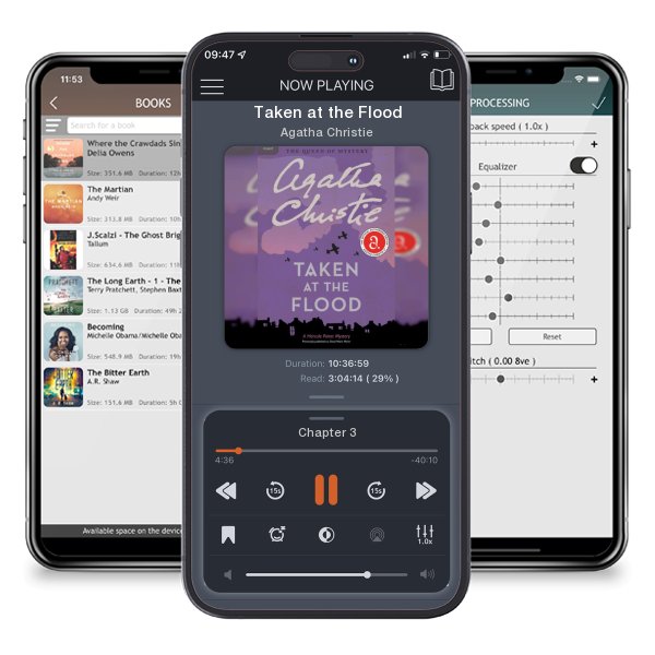 Download fo free audiobook Taken at the Flood by Agatha Christie and listen anywhere on your iOS devices in the ListenBook app.
