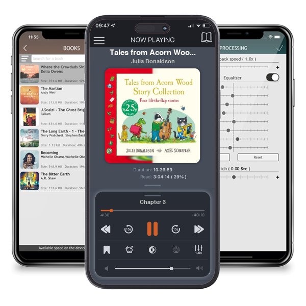 Download fo free audiobook Tales from Acorn Wood: Story Collection: Four lift-the-flap stories by Julia Donaldson and listen anywhere on your iOS devices in the ListenBook app.