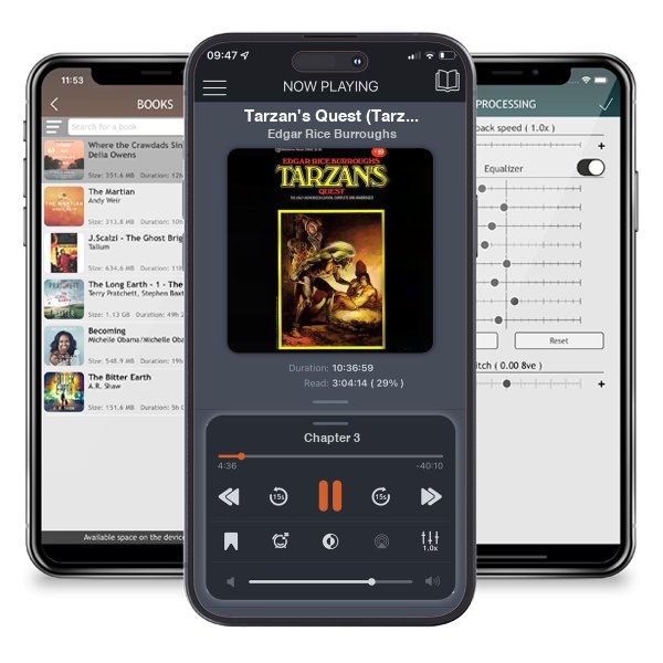 Download fo free audiobook Tarzan\'s Quest (Tarzan, #19) by Edgar Rice Burroughs and listen anywhere on your iOS devices in the ListenBook app.