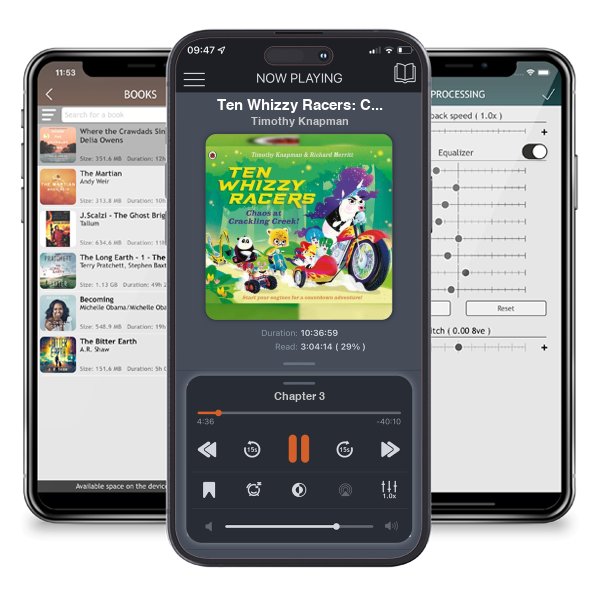 Download fo free audiobook Ten Whizzy Racers: Chaos at Crackling Creek - Ten Whizzy Racers by Timothy Knapman and listen anywhere on your iOS devices in the ListenBook app.