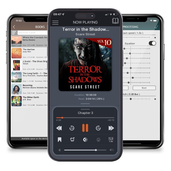 Download fo free audiobook Terror in the Shadows, Vol. 10 by Scare Street and listen anywhere on your iOS devices in the ListenBook app.