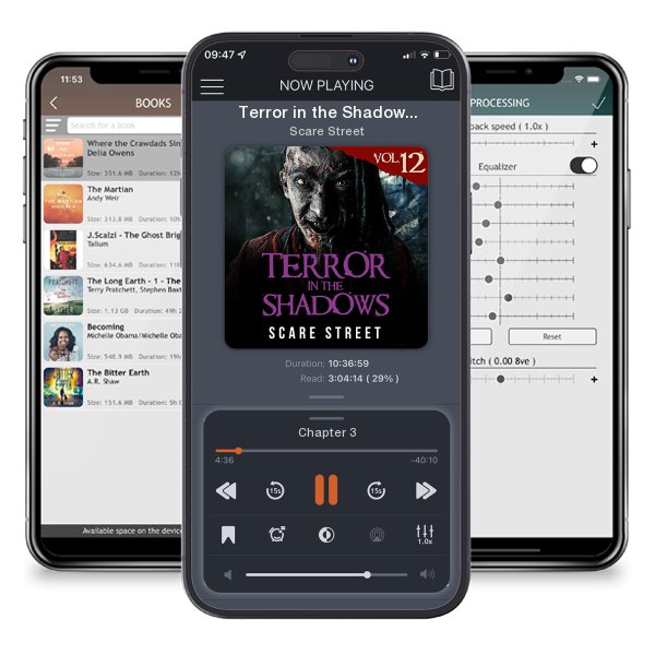Download fo free audiobook Terror in the Shadows, Vol. 12 by Scare Street and listen anywhere on your iOS devices in the ListenBook app.