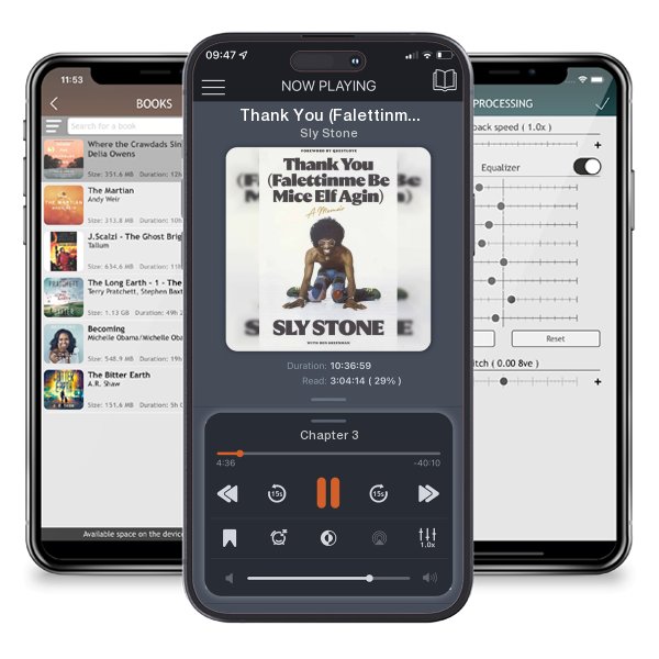 Download fo free audiobook Thank You (Falettinme Be Mice Elf Agin): A Memoir by Sly Stone and listen anywhere on your iOS devices in the ListenBook app.