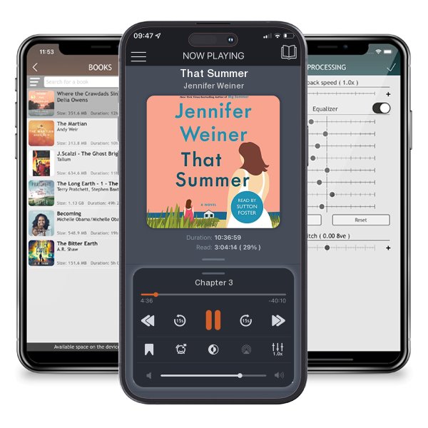 Download fo free audiobook That Summer by Jennifer Weiner and listen anywhere on your iOS devices in the ListenBook app.