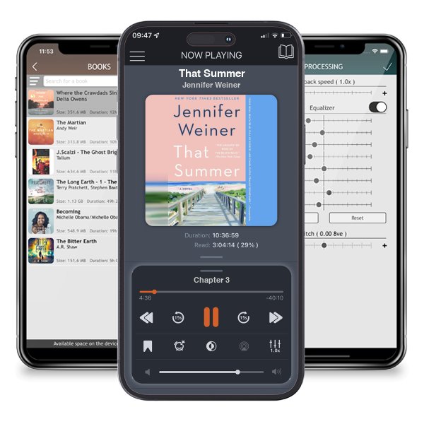 Download fo free audiobook That Summer by Jennifer Weiner and listen anywhere on your iOS devices in the ListenBook app.