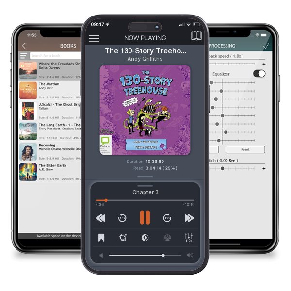 Download fo free audiobook The 130-Story Treehouse by Andy Griffiths and listen anywhere on your iOS devices in the ListenBook app.