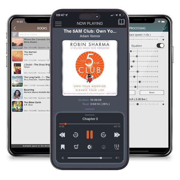 Download fo free audiobook The 5AM Club: Own Your Morning. Elevate Your Life. by Adam Verner and listen anywhere on your iOS devices in the ListenBook app.