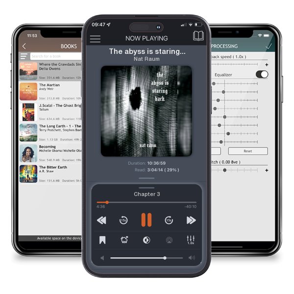 Download fo free audiobook The abyss is staring back by Nat Raum and listen anywhere on your iOS devices in the ListenBook app.