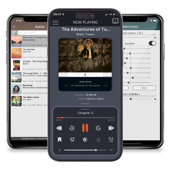 Download fo free audiobook The Adventures of Tom Sawyer by Mark Twain and listen anywhere on your iOS devices in the ListenBook app.