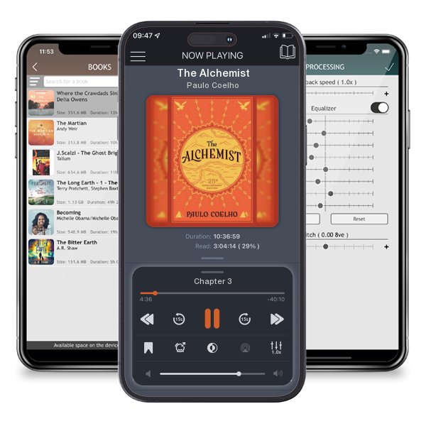 Download fo free audiobook The Alchemist by Paulo Coelho and listen anywhere on your iOS devices in the ListenBook app.
