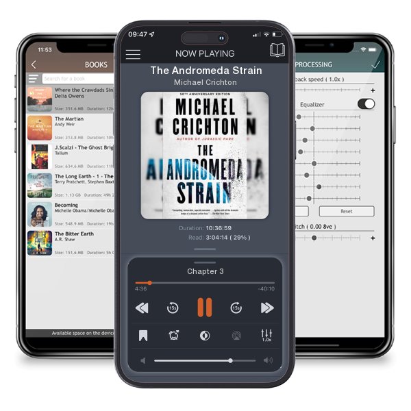 Download fo free audiobook The Andromeda Strain by Michael Crichton and listen anywhere on your iOS devices in the ListenBook app.