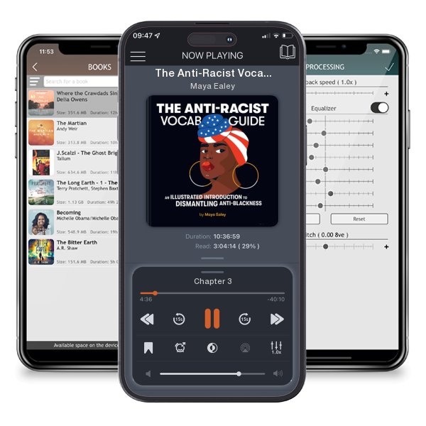 Download fo free audiobook The Anti-Racist Vocab Guide: An Illustrated Introduction to Dismantling Anti-Blackness by Maya Ealey and listen anywhere on your iOS devices in the ListenBook app.