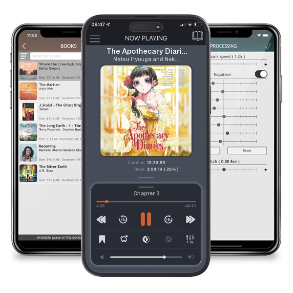 Download fo free audiobook The Apothecary Diaries 04 (Manga) by Natsu Hyuuga and Nekokurage and listen anywhere on your iOS devices in the ListenBook app.