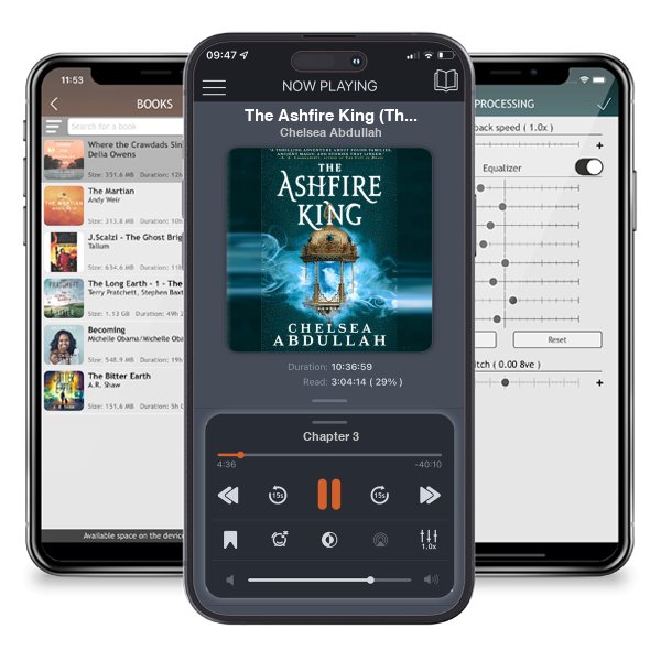 Download fo free audiobook The Ashfire King (The Sandsea Trilogy, #2) by Chelsea Abdullah and listen anywhere on your iOS devices in the ListenBook app.