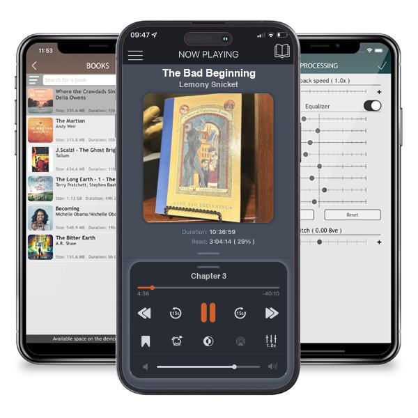 Download fo free audiobook The Bad Beginning by Lemony Snicket and listen anywhere on your iOS devices in the ListenBook app.