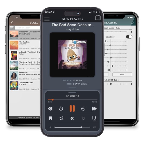 Download fo free audiobook The Bad Seed Goes to the Library by Jory John and listen anywhere on your iOS devices in the ListenBook app.