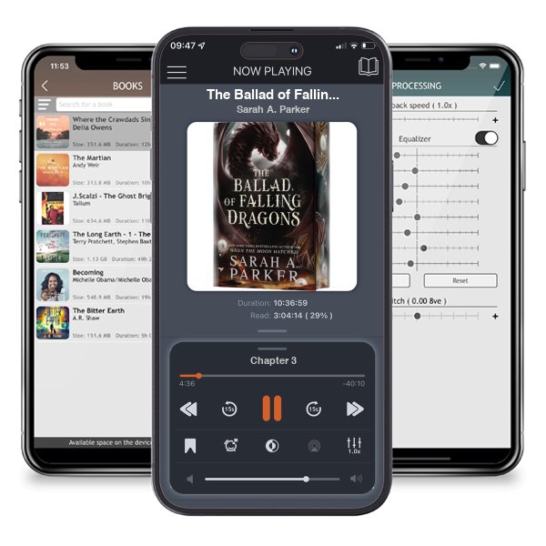 Download fo free audiobook The Ballad of Falling Dragons (Moonfall, #2) by Sarah A. Parker and listen anywhere on your iOS devices in the ListenBook app.