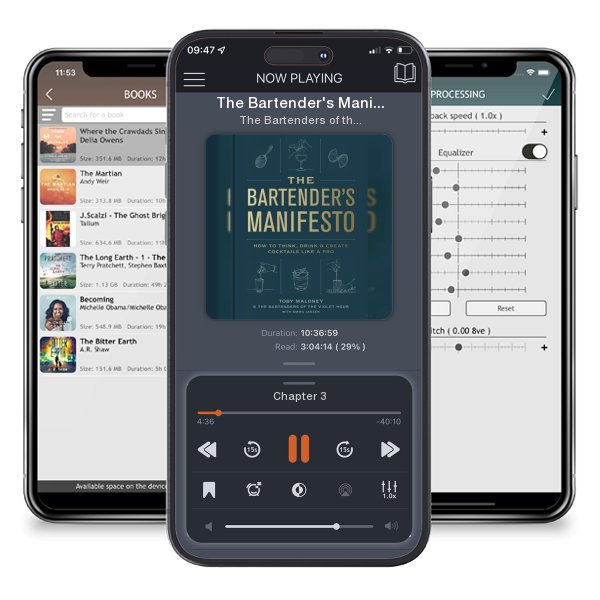 Download fo free audiobook The Bartender's Manifesto: How to Think, Drink, and Create... by The Bartenders of the Violet Hour, Toby Maloney,  et al. and listen anywhere on your iOS devices in the ListenBook app.
