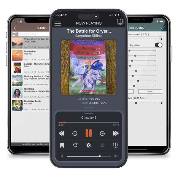 Download fo free audiobook The Battle for Crystal Castle by Geronimo Stilton and listen anywhere on your iOS devices in the ListenBook app.