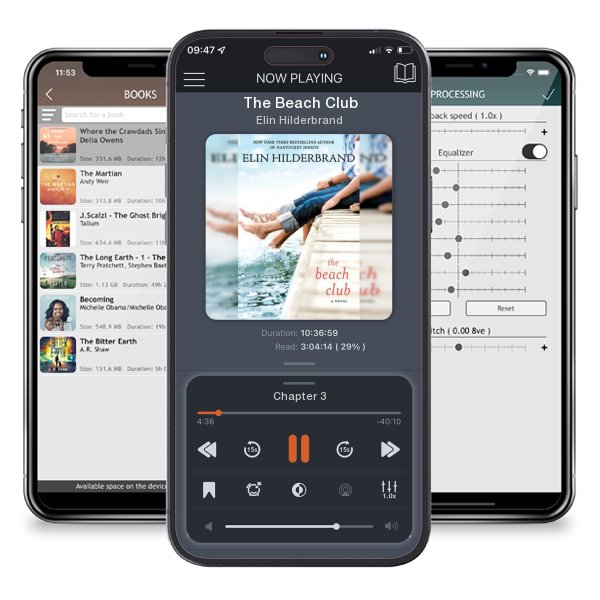 Download fo free audiobook The Beach Club by Elin Hilderbrand and listen anywhere on your iOS devices in the ListenBook app.