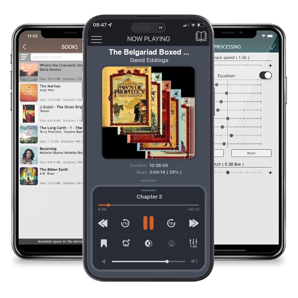 Download fo free audiobook The Belgariad Boxed Set: Pawn of Prophecy / Queen of Sorcery / Magician\'s Gambit / Castle of Wizardry / Enchanters\' End Game (The Belgariad, #1-5) by David Eddings and listen anywhere on your iOS devices in the ListenBook app.