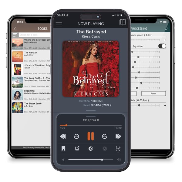 Download fo free audiobook The Betrayed by Kiera Cass and listen anywhere on your iOS devices in the ListenBook app.