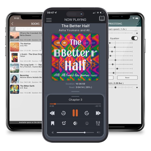 Download fo free audiobook The Better Half by Asha Youmans and Alli Frank and listen anywhere on your iOS devices in the ListenBook app.