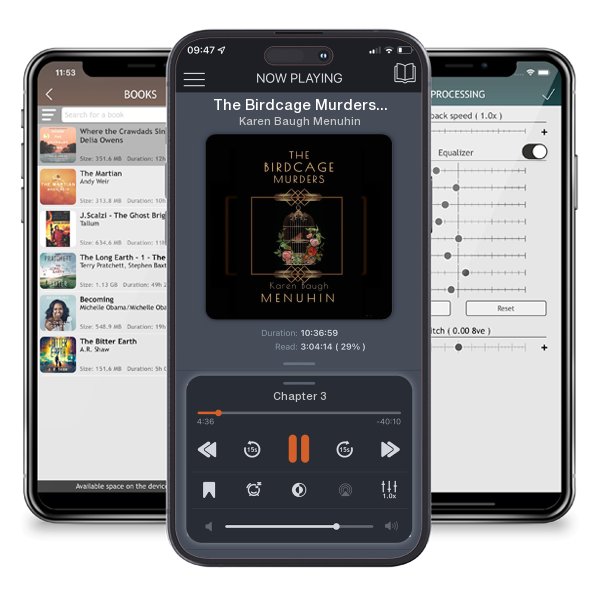 Download fo free audiobook The Birdcage Murders: Heathcliff Lennox Investigates by Karen Baugh Menuhin and listen anywhere on your iOS devices in the ListenBook app.
