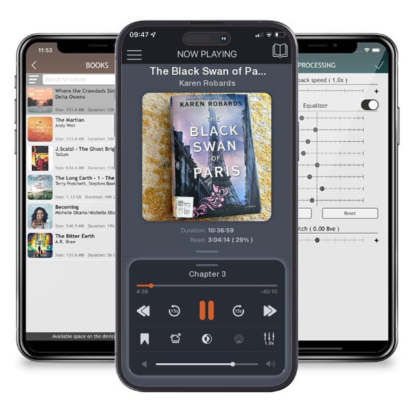 Download fo free audiobook The Black Swan of Paris by Karen Robards and listen anywhere on your iOS devices in the ListenBook app.