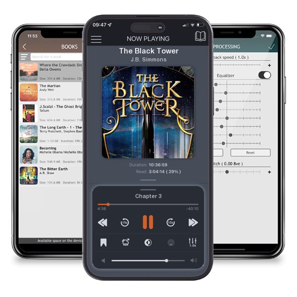 Download fo free audiobook The Black Tower by J.B. Simmons and listen anywhere on your iOS devices in the ListenBook app.