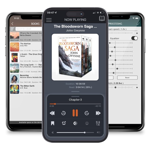 Download fo free audiobook The Bloodsworn Saga Boxed Set: The Shadow of the Gods, The Hunger of the Gods, The Fury of the Gods by John Gwynne and listen anywhere on your iOS devices in the ListenBook app.