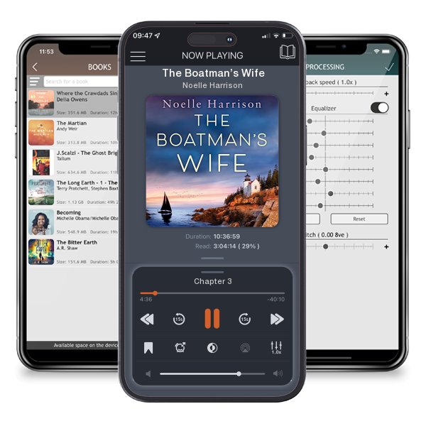 Download fo free audiobook The Boatman’s Wife by Noelle Harrison and listen anywhere on your iOS devices in the ListenBook app.