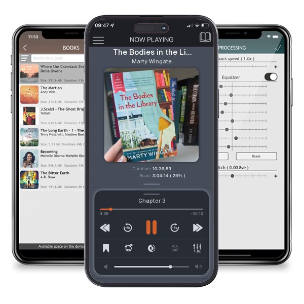 Download fo free audiobook The Bodies in the Library by Marty Wingate and listen anywhere on your iOS devices in the ListenBook app.