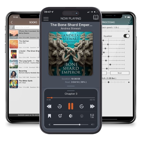 Download fo free audiobook The Bone Shard Emperor by Andrea Stewart and listen anywhere on your iOS devices in the ListenBook app.