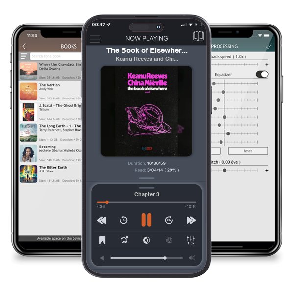 Download fo free audiobook The Book of Elsewhere by Keanu Reeves and China Miéville and listen anywhere on your iOS devices in the ListenBook app.