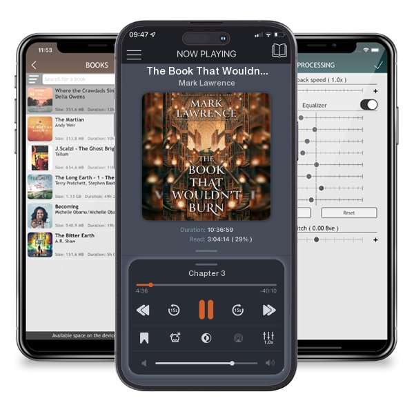 Download fo free audiobook The Book That Wouldn't Burn by Mark Lawrence and listen anywhere on your iOS devices in the ListenBook app.