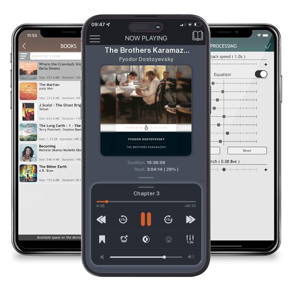 Download fo free audiobook The Brothers Karamazov: A Novel in Four Parts and an Epilogue by Fyodor Dostoyevsky and listen anywhere on your iOS devices in the ListenBook app.